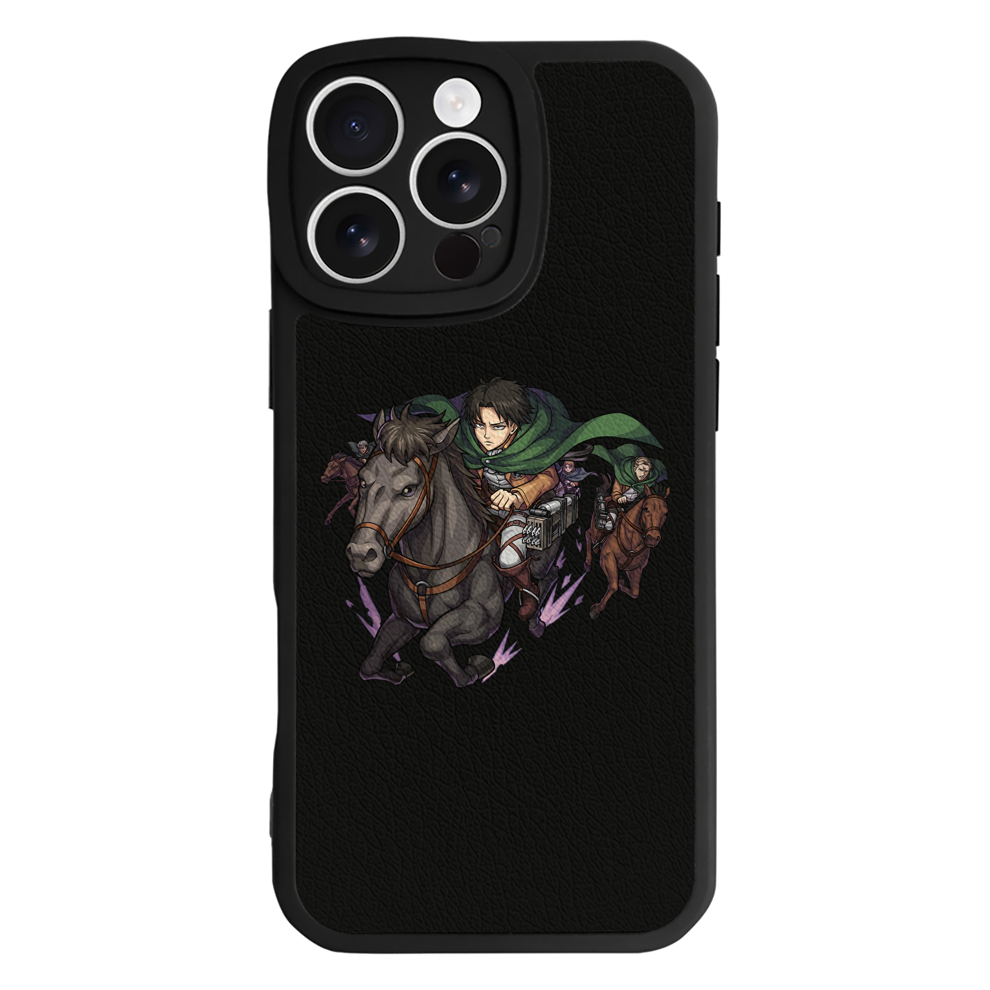 （画像用） 進撃の巨人 リヴァイ·アッカーマン Attack on Titan Levi Ackerman 【iPhone 16シリーズ対応】シリコンスマホケース（レザー調） 材質：シリコン